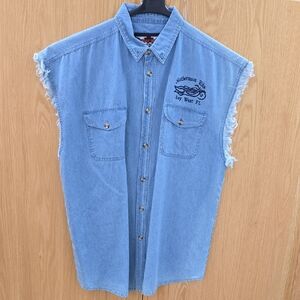 Men's Sleeveless Denim Shirt